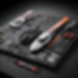 Aerial view of AR Wing Pro Kit components on display