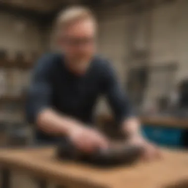 Adam Savage Using Onewheel in Workshop