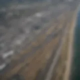 Aerial view of Bridgeport Airport