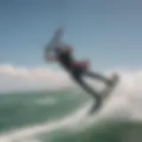 Captivating Aerial View of Cabrinha Kite Boarder in Action