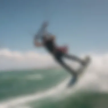 Captivating Aerial View of Cabrinha Kite Boarder in Action