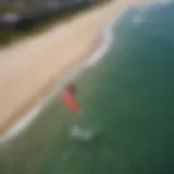 Aerial view of Cabrinha Switchblade 9m kite in action