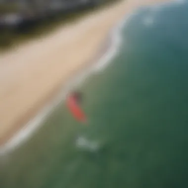 Aerial view of Cabrinha Switchblade 9m kite in action