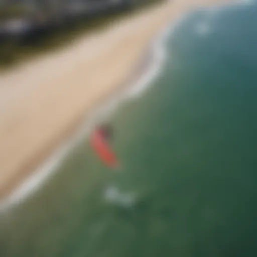 Aerial view of Cabrinha Switchblade 9m kite in action