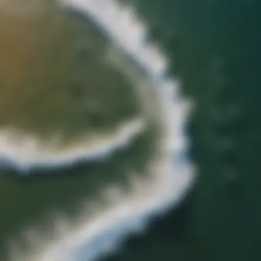 Aerial View of Kitesurfers Dancing on Waves