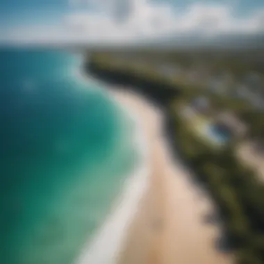 Aerial View of Kitesurfing Paradise