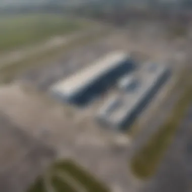 Aerial view of Manch Airport showcasing its vast infrastructure