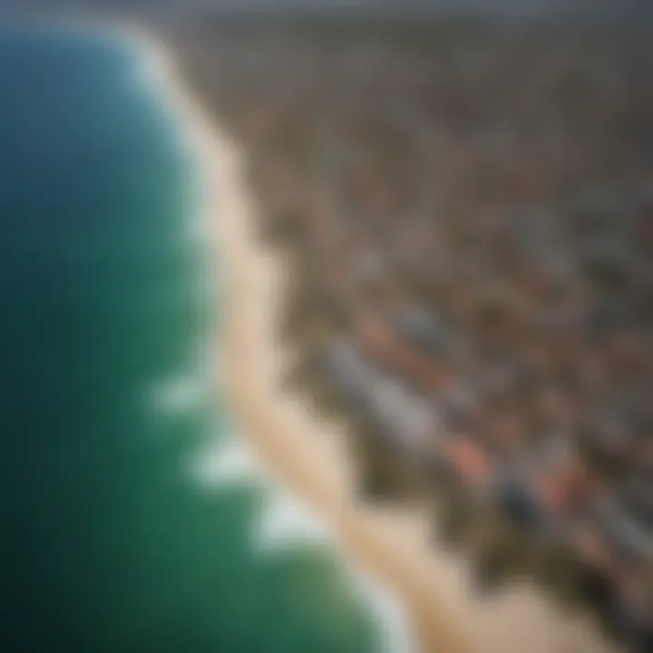 Aerial view of San Carlos Mexico coastline