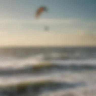 Scenic view of a popular kitesurfing location in New Jersey