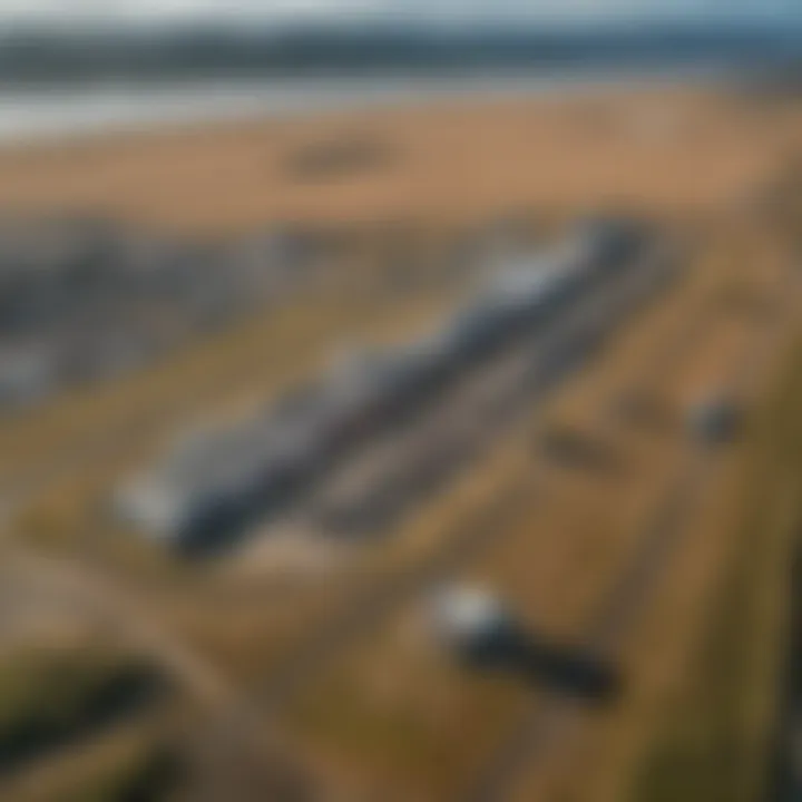 Aerial view of Arcata Airport showcasing its scenic location