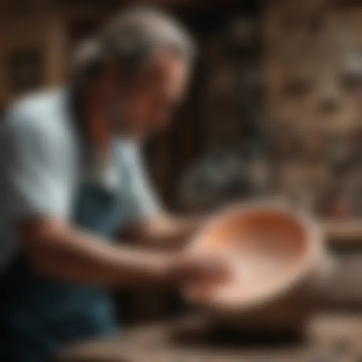 Local artisans crafting intricate Sardinian ceramics