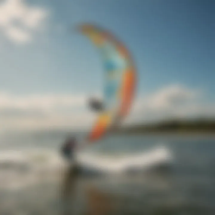 Artistic Representation of Mackinaw's Kitesurfing Evolution