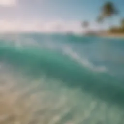 Crystal-clear water on Aruba beach