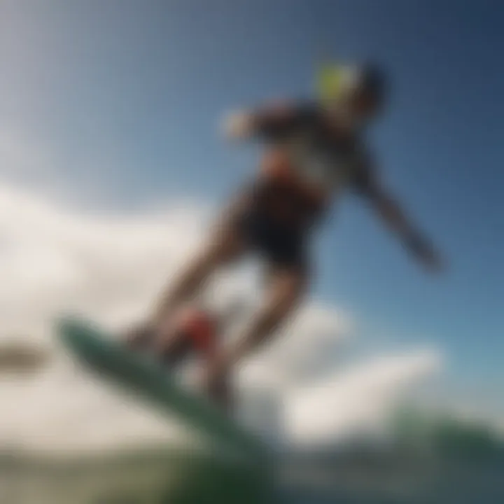 A close-up of Axis kiteboard technology highlighting performance features