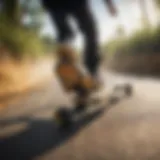 Bamboo Electric Skateboard in Motion