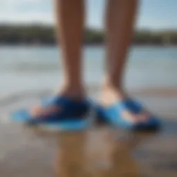 Blue Fit Flops with Innovative Water-Repellent Technology