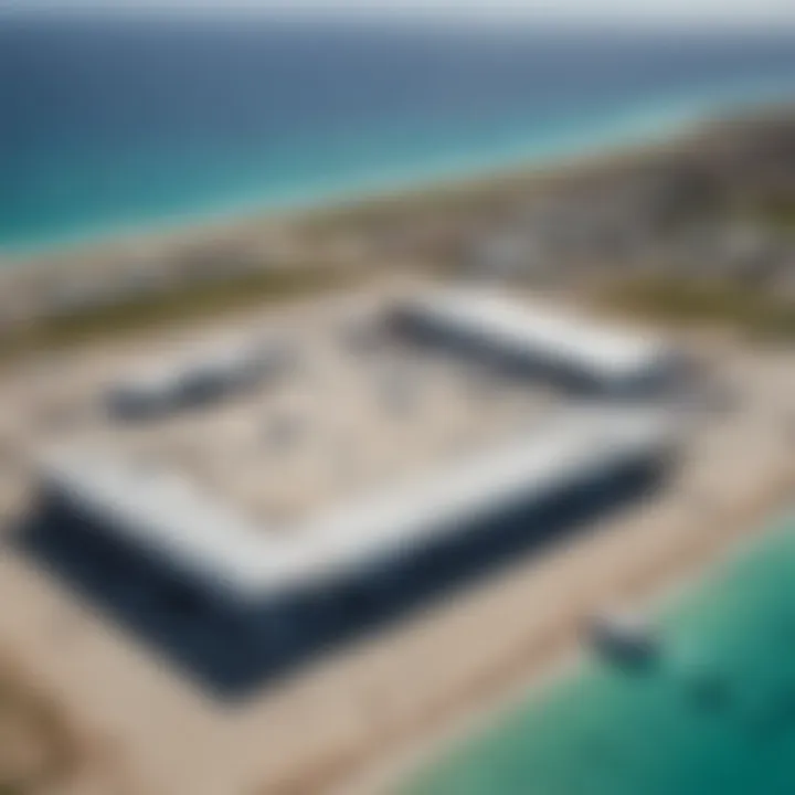 Aerial view of Bonaire Airport terminal