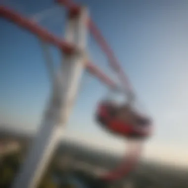 Aerial view of the Branson Slingshot Ride showcasing its thrilling height and structure