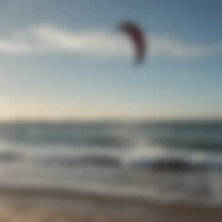 Kitesurfing gear against the backdrop of Buzzards Bay