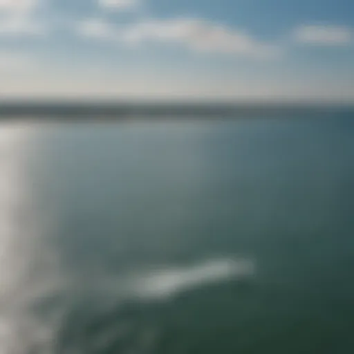 Panoramic view of Buzzards Bay for kitesurfing enthusiasts