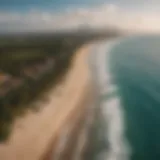 Aerial view of Cabarette coastline