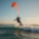 Cabrinha kite in action over the ocean