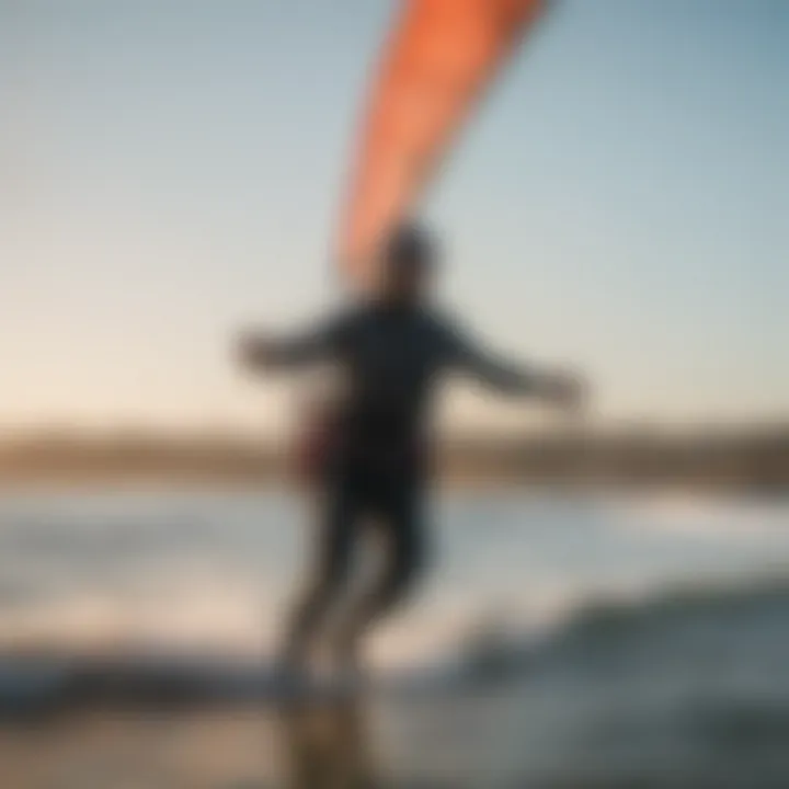 A kite enthusiast testing Cabrinha gear in dynamic wind conditions.