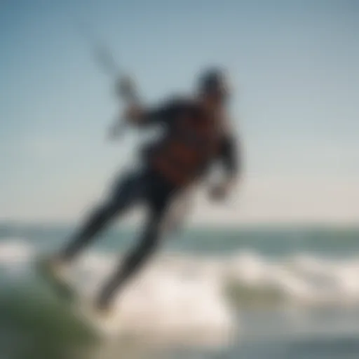 Cabrinha Special Agent kite gliding over waves