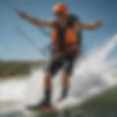 Athlete Engaging in Extreme Watersports with CGA Vest