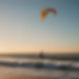 Kite Surfer Riding the Waves at Folly Beach