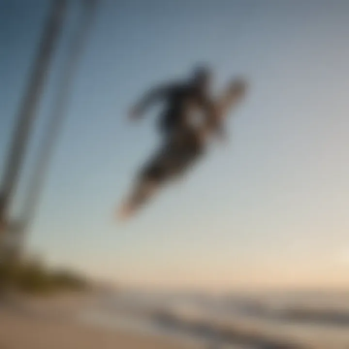 Kite Surfer Performing Tricks at Sullivan's Island