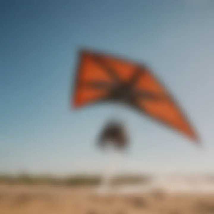 Close-up of Slingshot B2 Trainer Kite in action