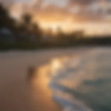 A stunning view of Coconut Bay Resort's beachfront at sunset