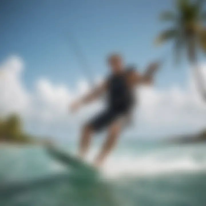 Guests engaging in exciting kitesurfing activities near Coconut Beach Hotel.