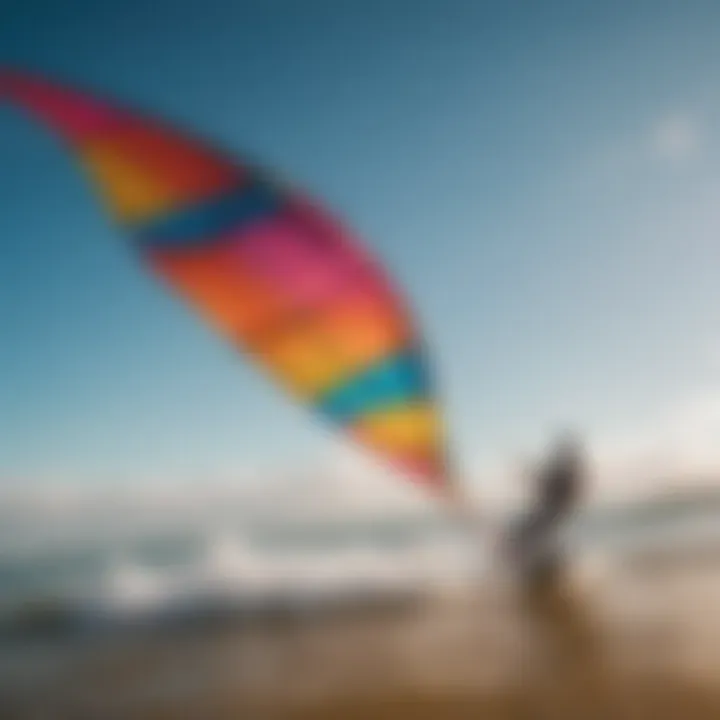 Colorful Kiteboarding Kite in Action