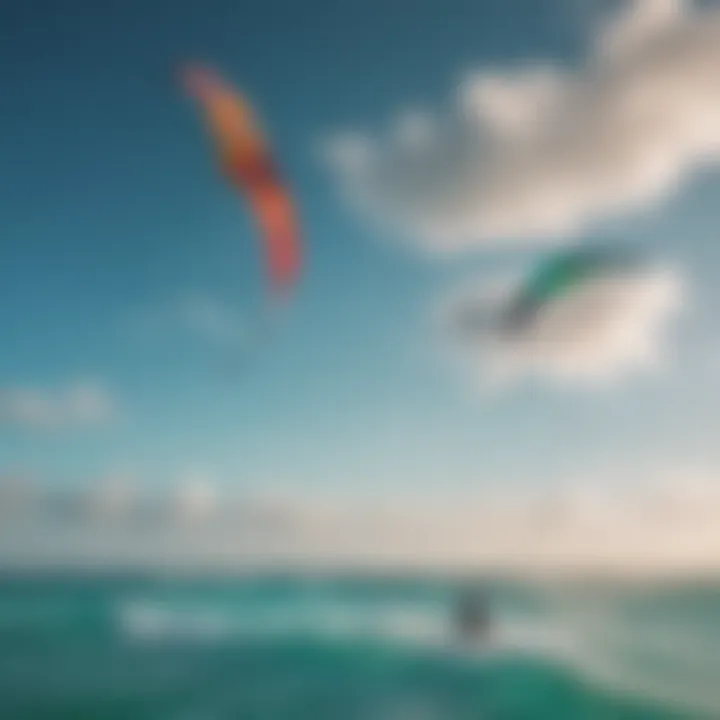 Colorful kites soaring in the wind against a backdrop of turquoise waters in Puerto Rico