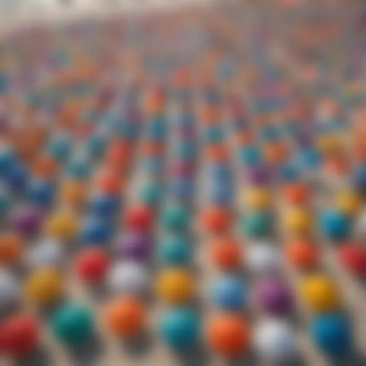 Colorful beach umbrellas at Venice Beach, FL