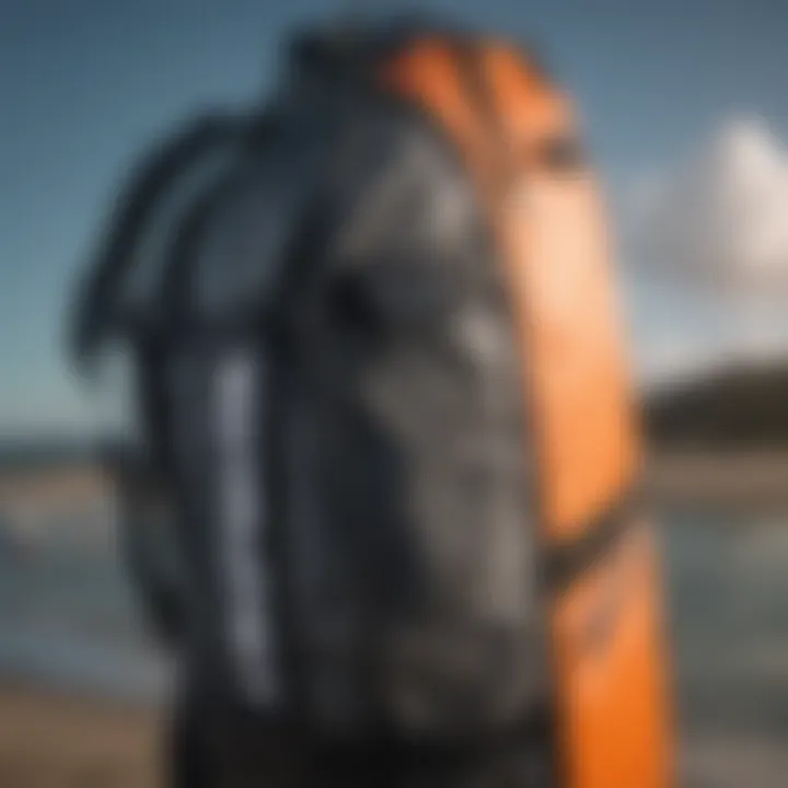 Functional features enhancing usability of the Mystic kiteboard bag