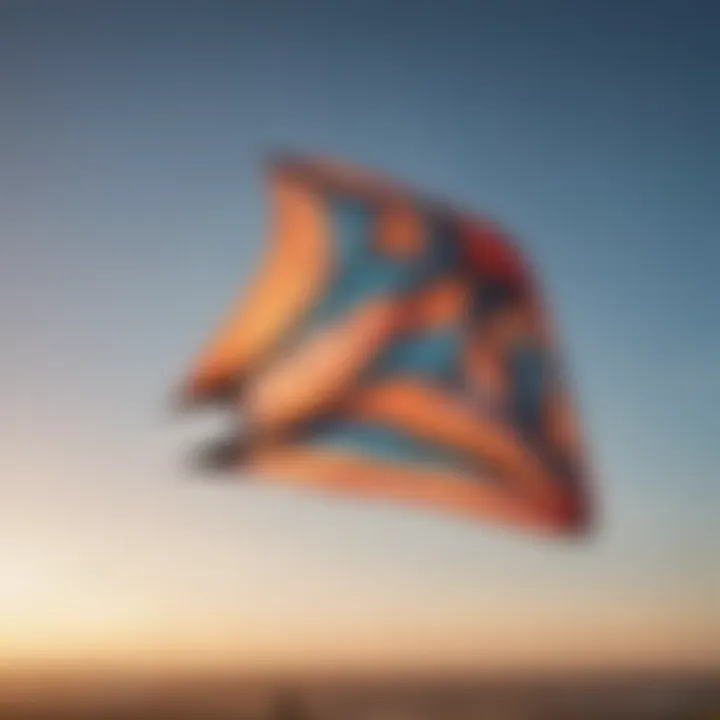 Close-up of a high-performance kite showcasing its aerodynamic design