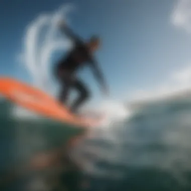 Crystal-clear shot of the formula board slicing through the water in action