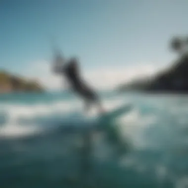 Crystal clear waters perfect for kite surfing in San Juan