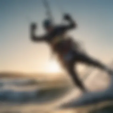 Cutting-edge kitesurfing gear in action