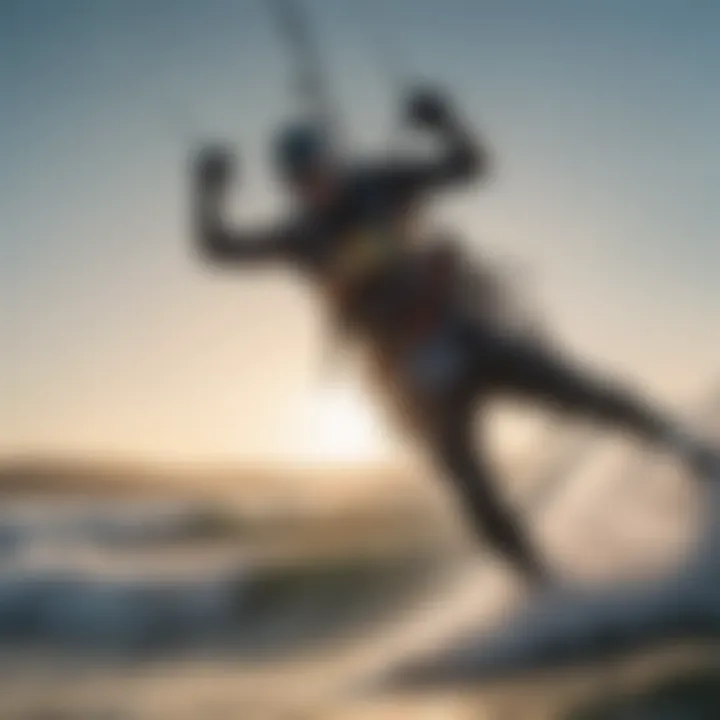 Cutting-edge kitesurfing gear in action