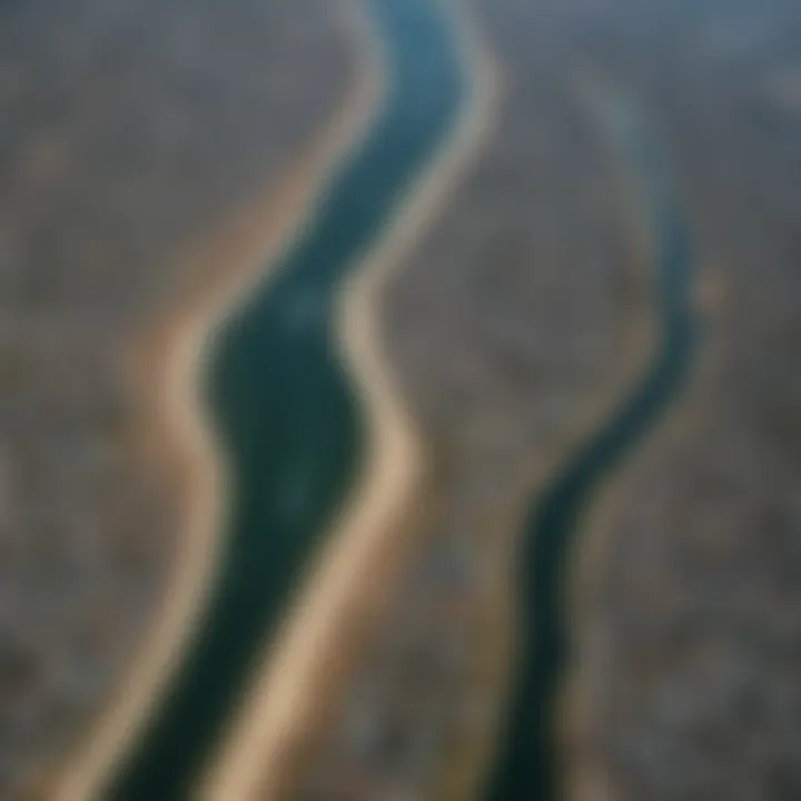 Aerial view showcasing Dallas wind patterns