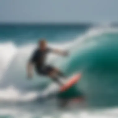 Dynamic kitesurfing action in Cape Verde