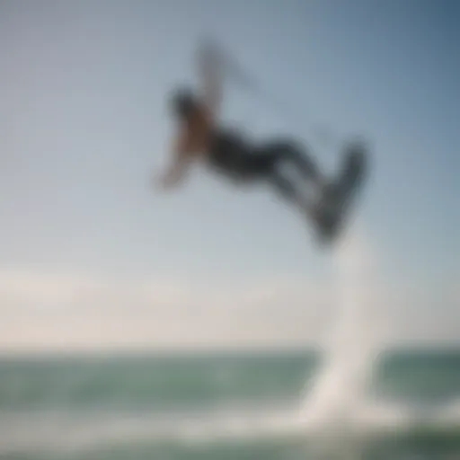 Dynamic Kitesurfing Action on South Padre Island