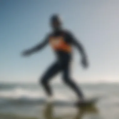 Dynamic performance features of a kiteboarding wetsuit