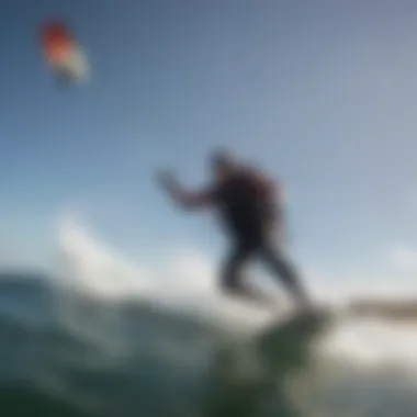 Dynamic kitesurfing techniques in motion