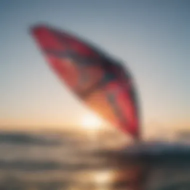 Close-up of high-quality kite surfing kite design