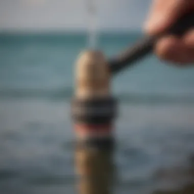 Kiteboarder using Boston valve adapter for inflation